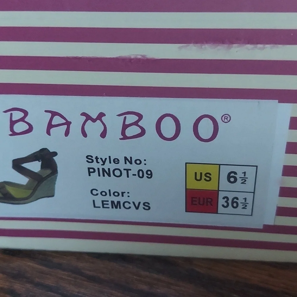 Bamboo Espadrilles - yellow - size 6.5